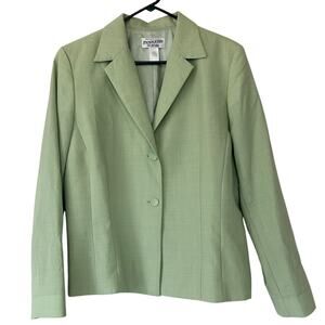 Pendleton virgin wool pastel green blazer single breasted spring lightweight L